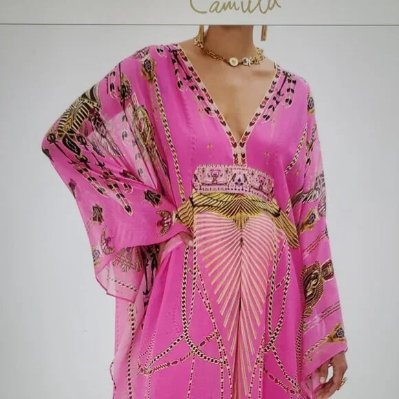 Long Kaftan with waist detail Song of the Scarab - Camilla - Picture 2 of 10